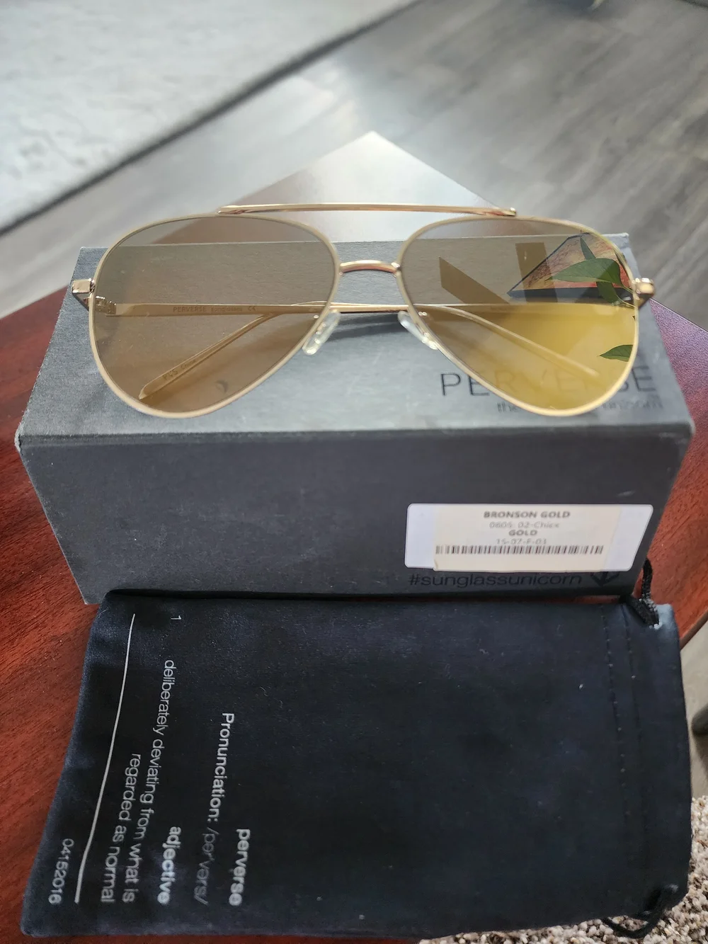 Perverse Bronson Gold Sunglasses